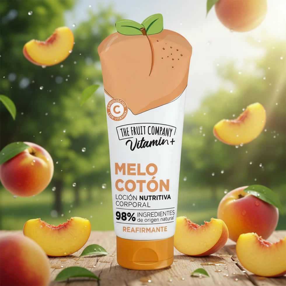 Lotion pour le corps à la pêche raffermissante nutritive Vitamine+ 200 ml