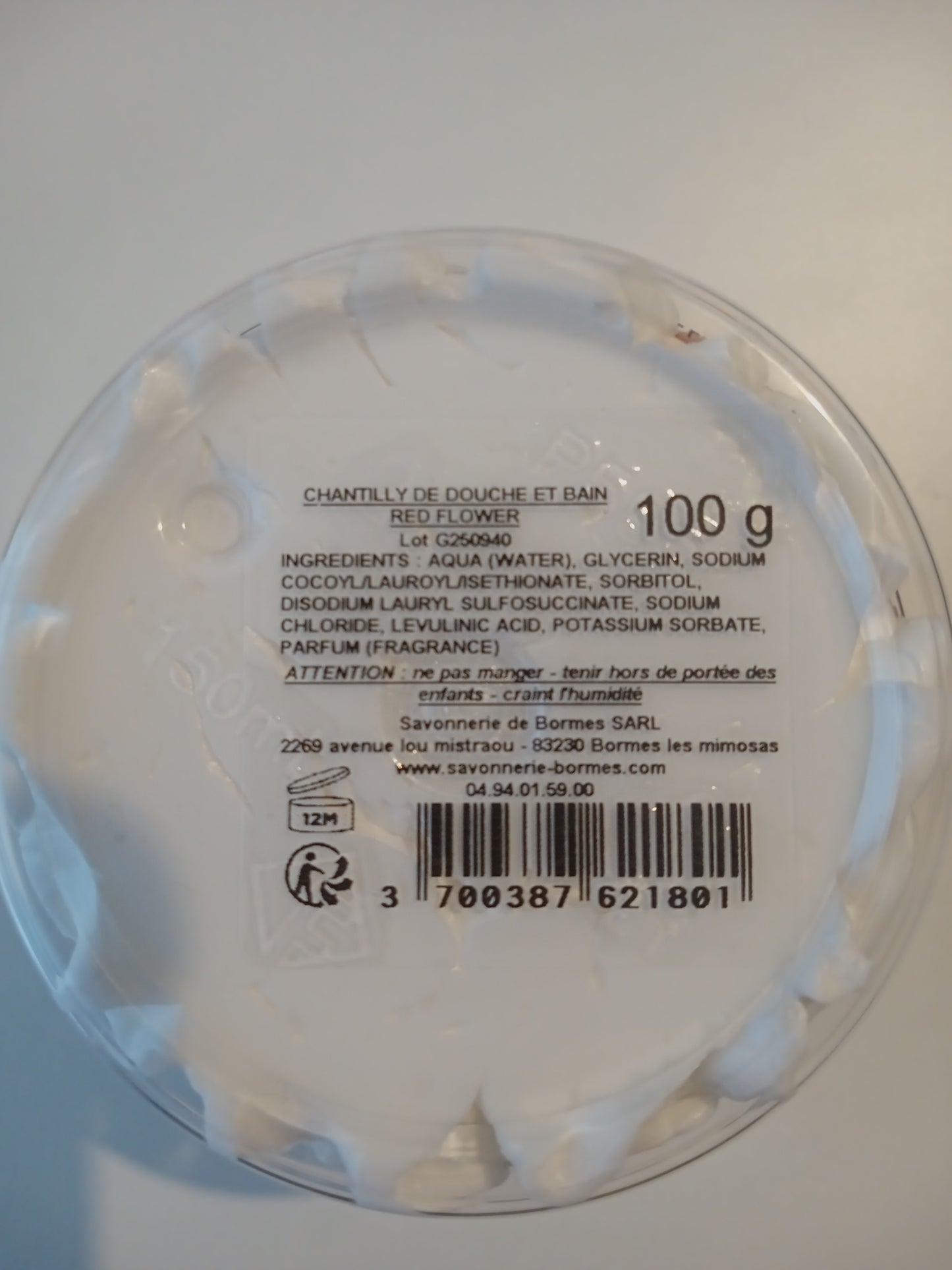 chantilly de douche Red Flower