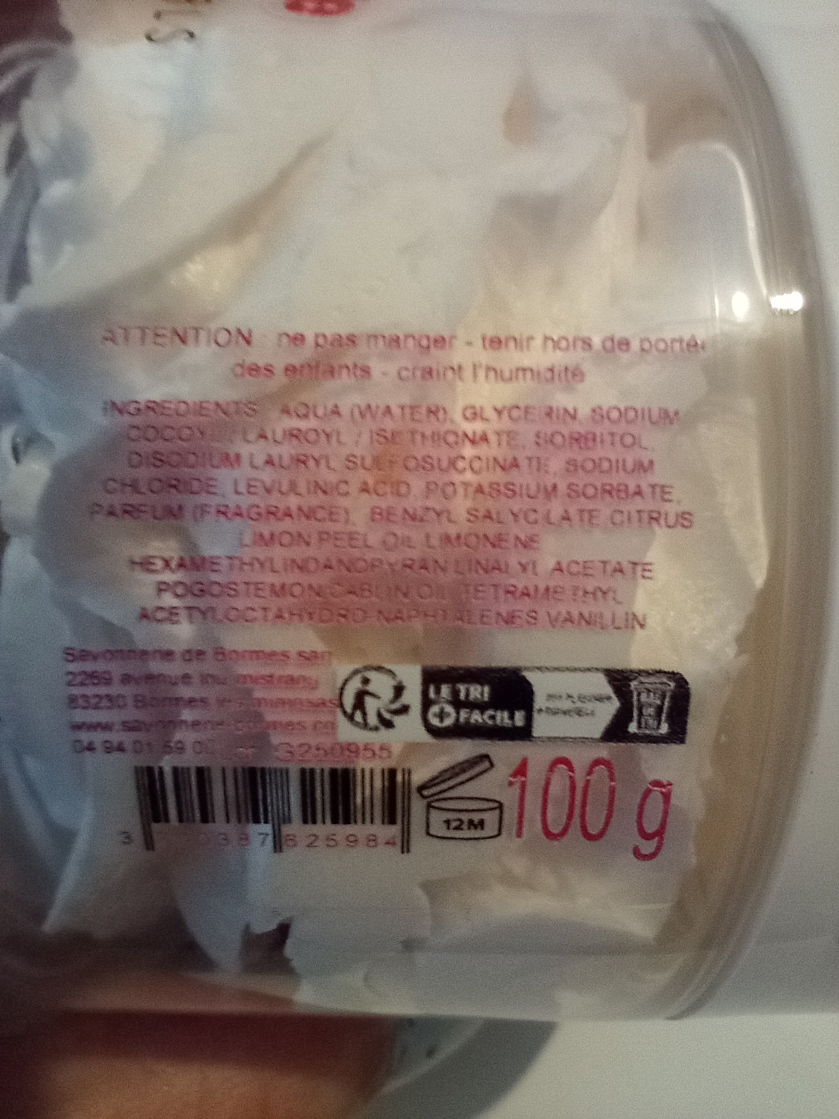 Chantilly de douche glam girls