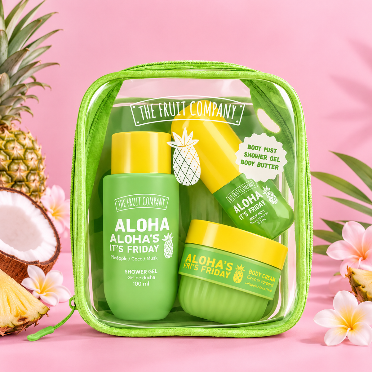 đș Travel Bag The Fruit Company â Aloha Itâs Friday âïž Vanille âą Ananas âą Coco
