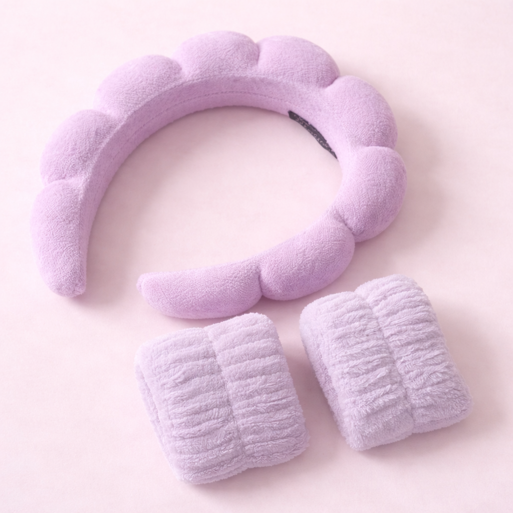 Set démaquillage - Serre-tête + 2 Bracelets