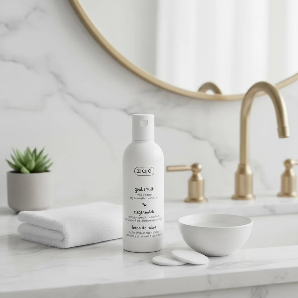 🐐💧 Lotion Démaquillante & Tonique Hydratante au Lait de Chèvre Ziaja 200 ml 💧🐐