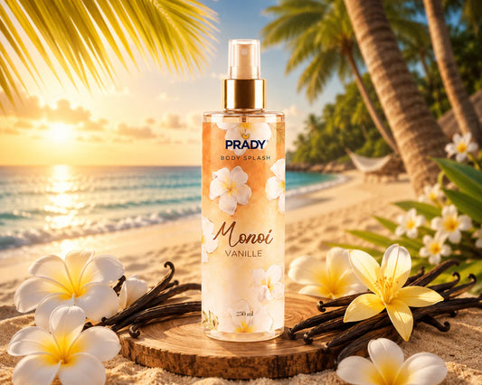 🌴🌺 Brume Corps & Cheveux Monoï Vanille Prady – 250 ml