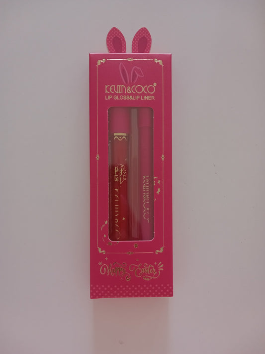 Lip gloss et son crayon à lèvres