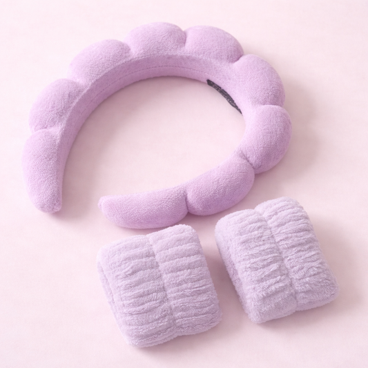 Set démaquillage - Serre-tête + 2 Bracelets