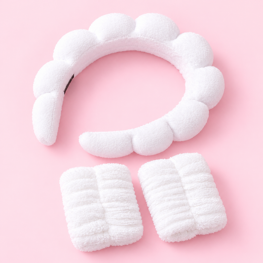 Set démaquillage - serre-tête + 2 bracelets