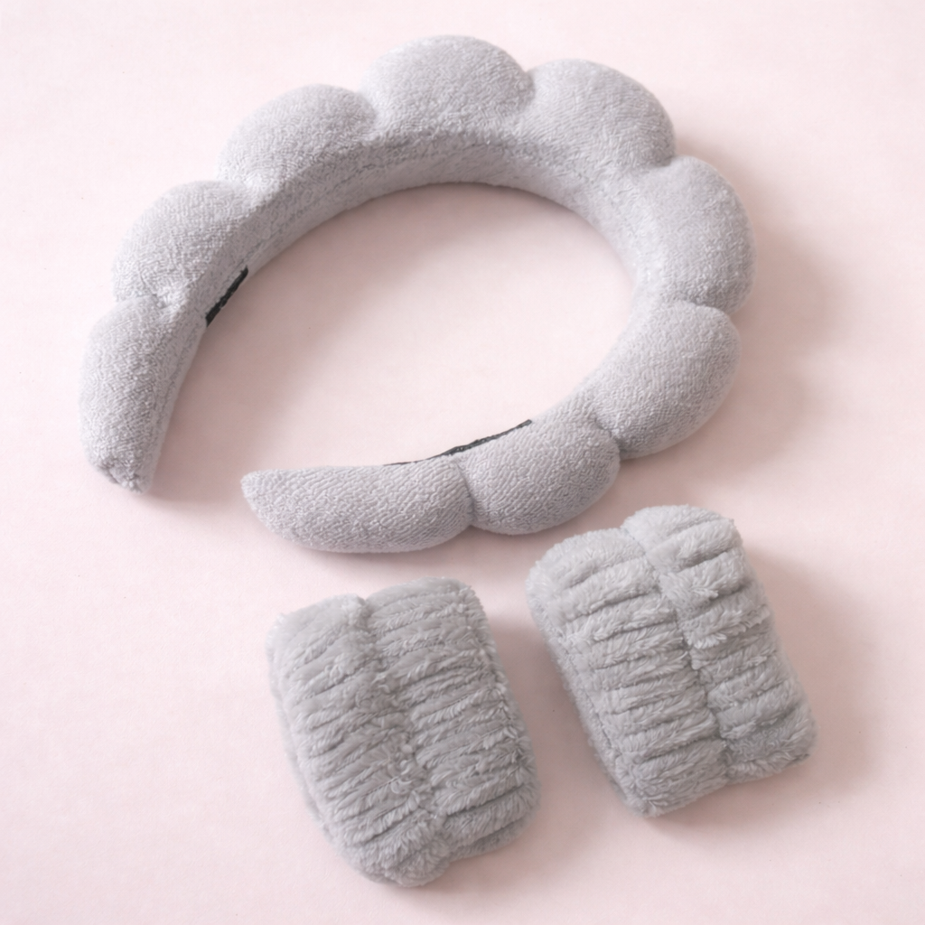 Set démaquillage - serre-tête + 2 bracelets