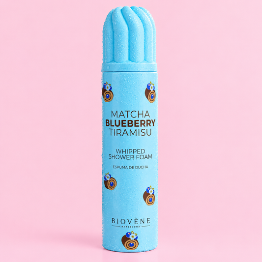Mousse de Douche Fouettée Matcha Blueberry Tiramisu – Biovène Barcelona – 250 ml