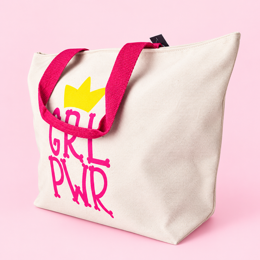 Grand sac de plage girl power